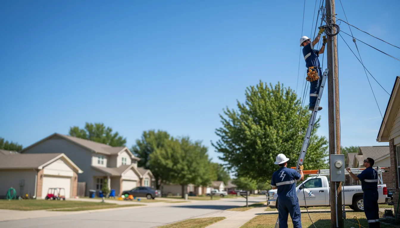 Residential electrician providing installation services in Lucas, IA